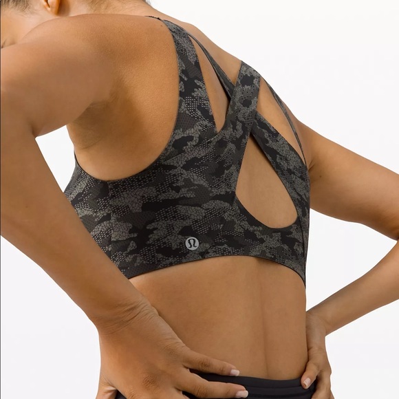 Lululemon Enlite Bra Camo Zip Front High Support Sports Bra Front Zip - Picture 2 of 12
